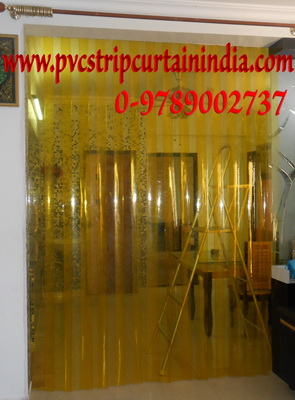 Insect Amber PVC Strip Curtains